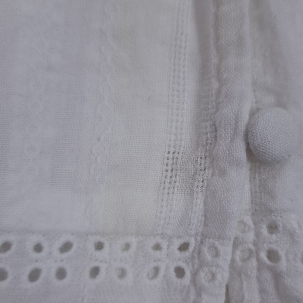 Express Embroidered Off White Cotton Top Size XS - Picture 13 of 14